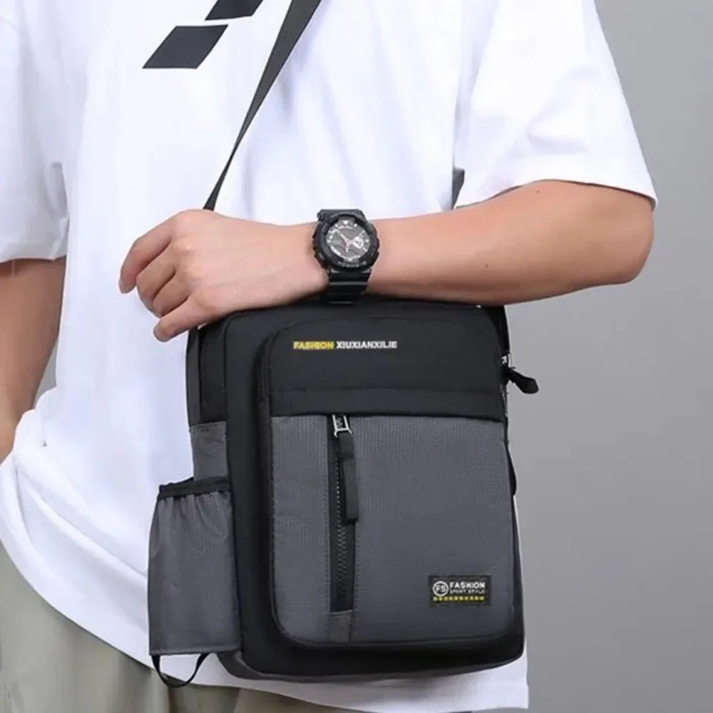 Men's Single-shoulder Bag, Crossbody Bag, Business Trend, Black Casual Messenger Bag, Multiple Colors ﻿