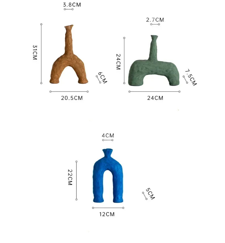 Ceramic Vases Irregular Hollow-out Abstract Pottery Decoration Dry Flower Accessories Vases, Home Decoration Flowerpots Gifts