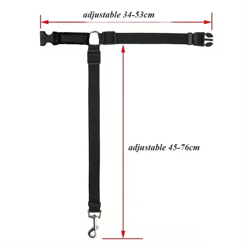 Pet Dog Accessories Pet Car Safety Rope Rear Seat Traction Rope Pet Supplies 2-in-1 Nylon Adjustable Dog Safety Belt Collar