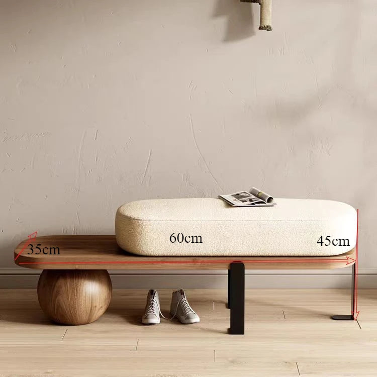 Creative Solid Wood Living Room Furniture Home Door Shoe Bench Porch Bedroom Bedside Bench Ottoman Storage Nordic Furniture