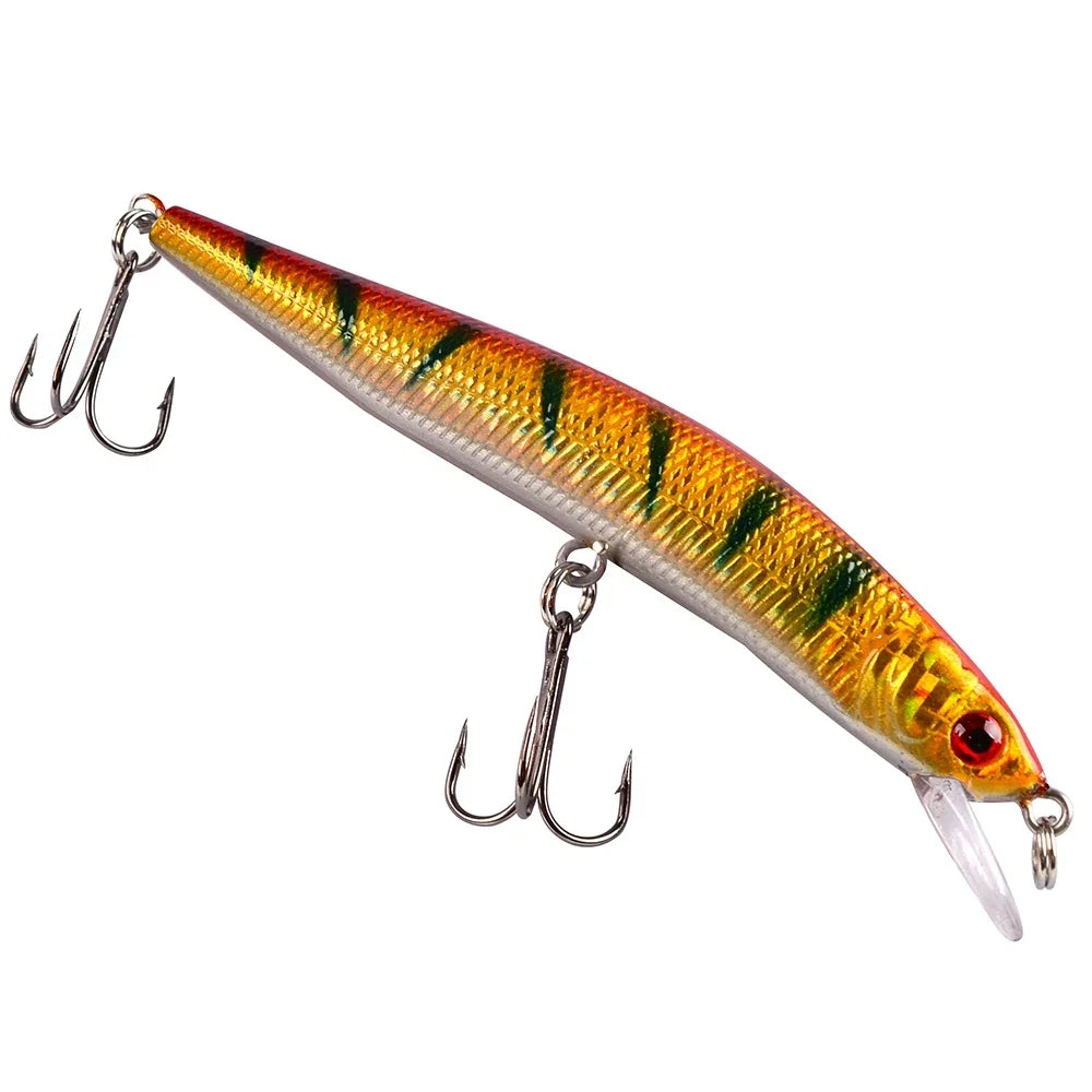 Floating Minnow Fishing Lure 10cm 9.5g 3D Eyes Crankbait Wobblers Artificial Plastic Hard Bait Bass Pike Jerkbait Fishing Tackle
