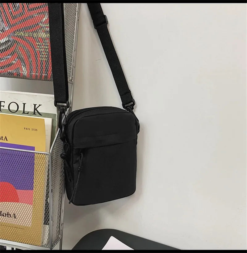 Men's Shoulder Bag INS Trend Waterproof Small Bag Mobile Phone For Women Man's Messenger Bags Mini Nylon Crossbody Square Bags