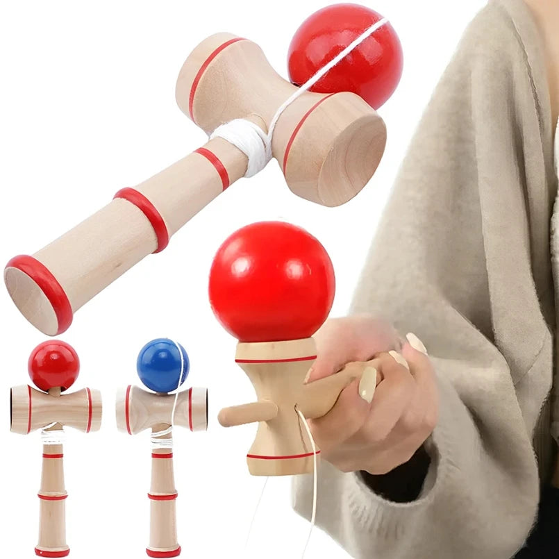 2 Colors Available Wooden Kendama Japanese Traditional Ball Games Classic Hand Flexibility Training Ball Sports Indoor ball Game
