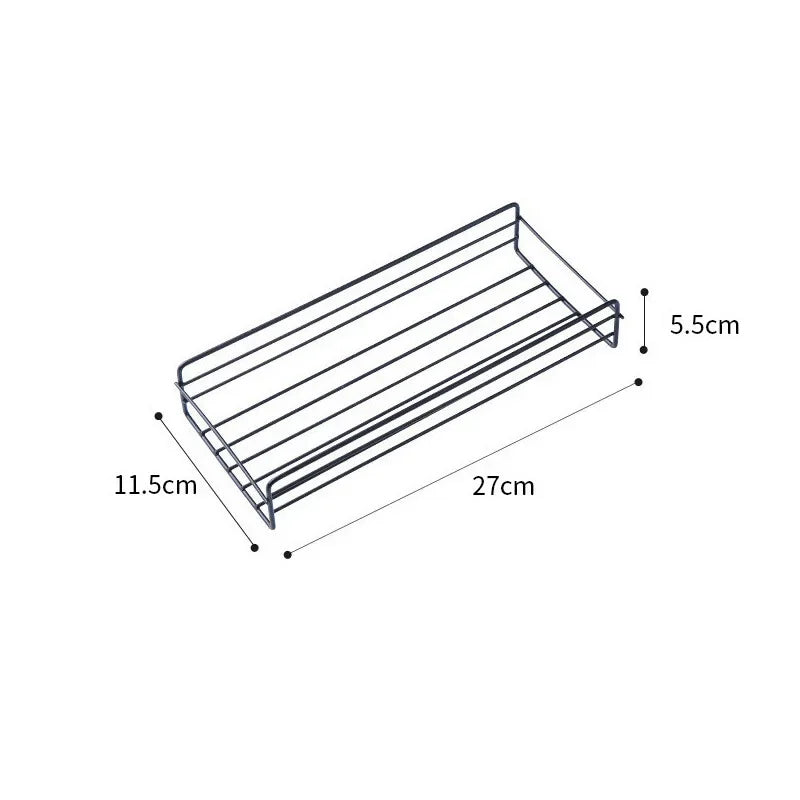 Bathroom Shower Shelf Japanese-style Wrought Iron Wall-mounted Shower Gel Storage Rack Toilet Free Punch Toiletry Stand