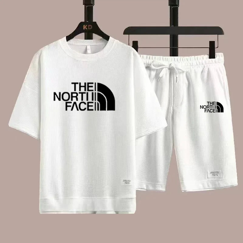2025 new casual sportswear for men summer two-piece clothing short-sleeved round neck and shorts two fashionable clothes