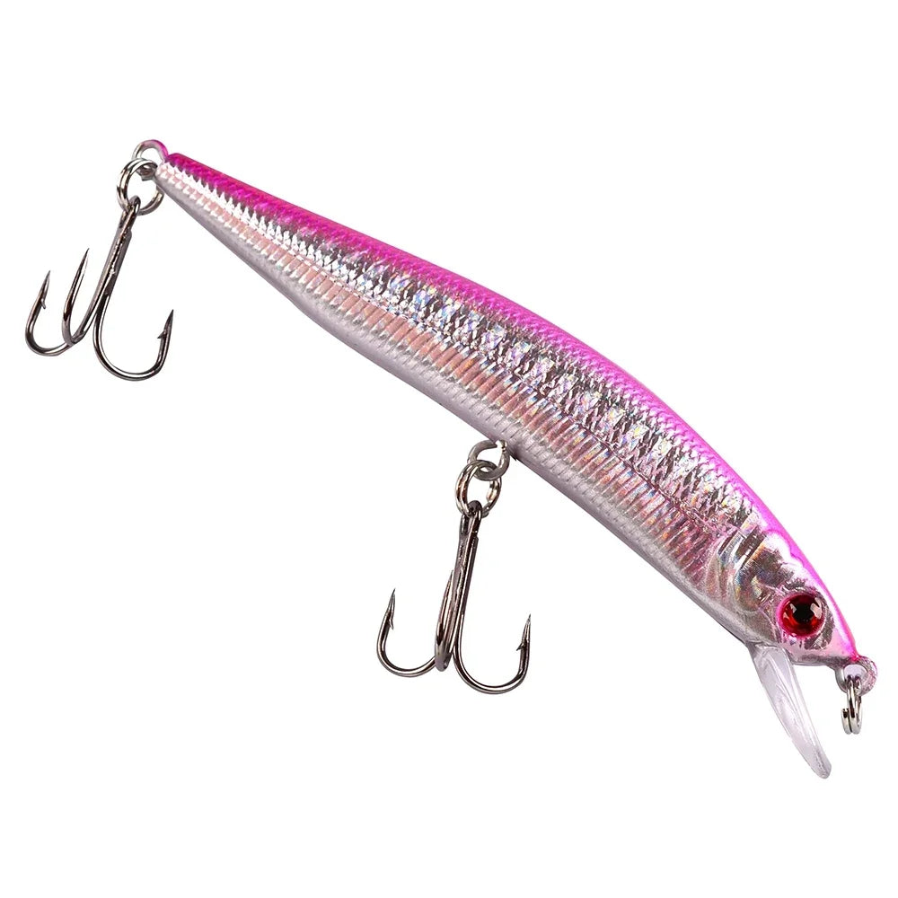 Floating Minnow Fishing Lure 10cm 9.5g 3D Eyes Crankbait Wobblers Artificial Plastic Hard Bait Bass Pike Jerkbait Fishing Tackle