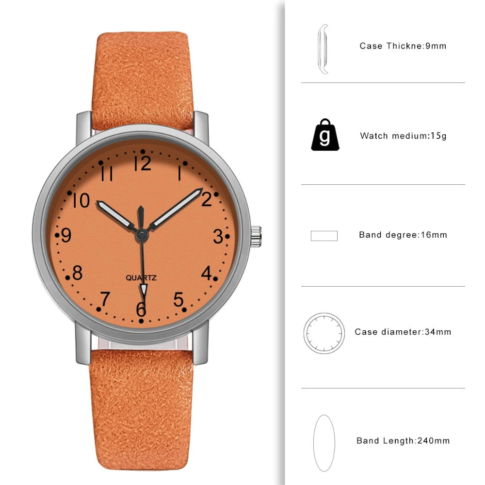 Vintage Watch for Women Leather Strap Wristwatch Quartz Watches Women Clock Ladies Watch Gift Reloj Mujer Relojes De Mujer