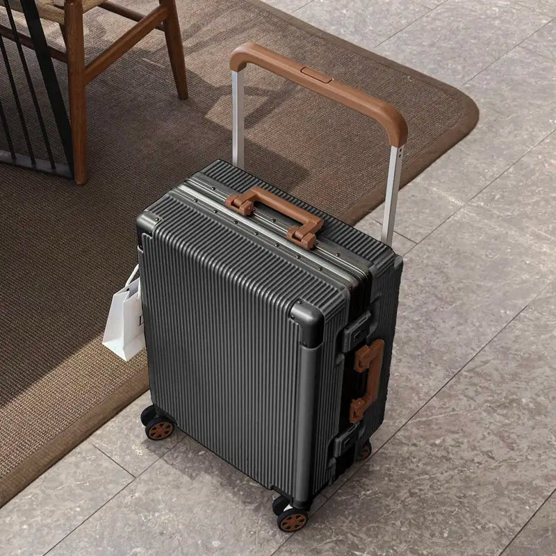 2025 New Wide Trolley Case Luggage Large Capacity 20/24/26 inch Plus Aluminium Frame ABS+PC Luggage Cabin Boarding Suitcase