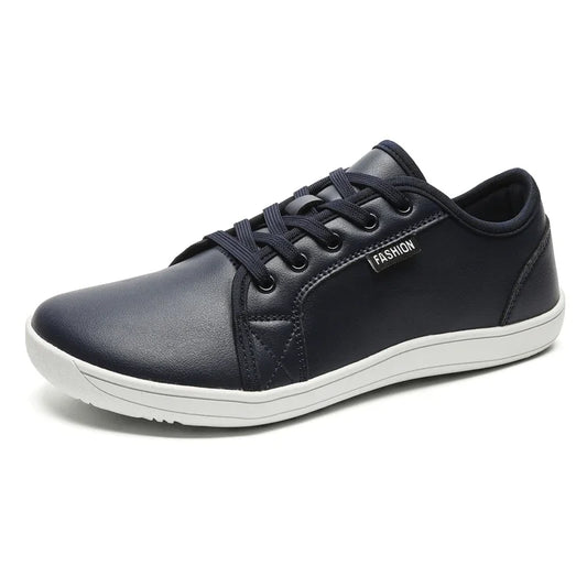 New Minimalist Shoes for Men Women Wide Toe Barefoot Zero Drop Shoes Casual Artificial Leather Lightweight Walking Sneakers