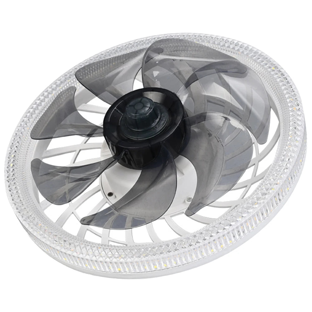 Silent Electric Fan with Light with Converter Extender Ceiling Fan Light 4 Speeds AC 85V-265V for Living Room Study Room Kitchen