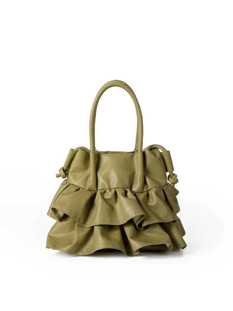 Handbags for Women 2024 Fashion Versatile Female Pleated Ruffle Shoulder Bags Simple Solid Color Large Capacity Crossbody Bags