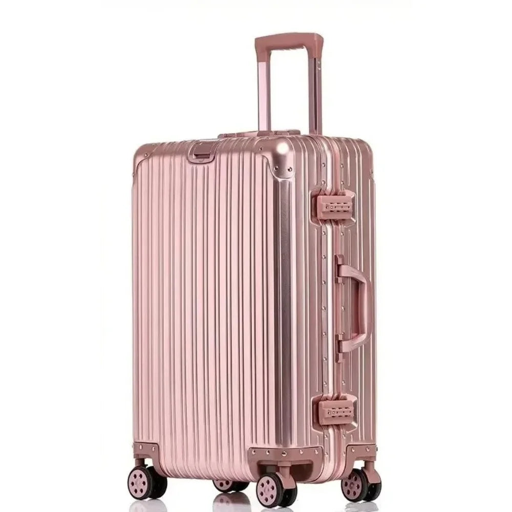 All Aluminum-magnesium Alloy Suitcase High Quality Rolling Luggage 20/24/26/29'' Trolley Luggage Travel Carry-On Cabin Suitcase