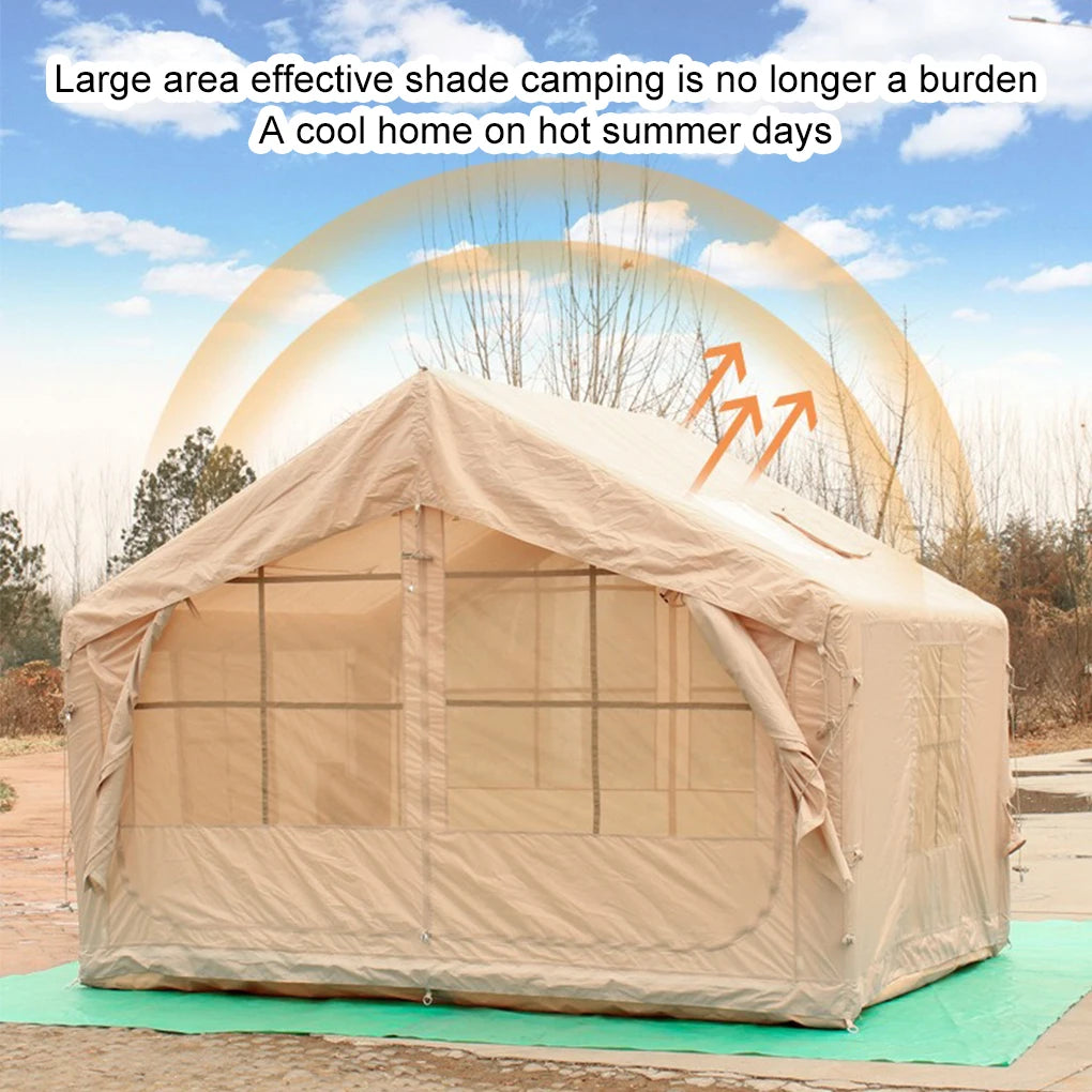 Large Outdoor Camping Inflatable Tent Thickened Ultra-Quick Setup Blow Up 4 Season Garden Patio Beach Fishing Inflatable Tent