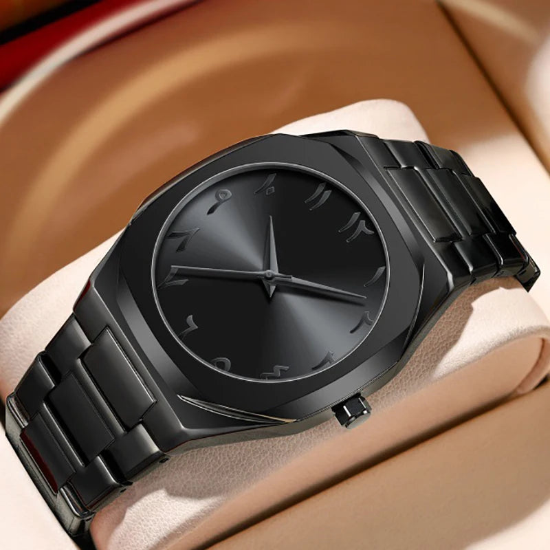 Men Wrist Watches For Male Clock 2025 Top Brand Luxury Stainless Steel Band Black Fashion Men Quartz Watches Dropshipping