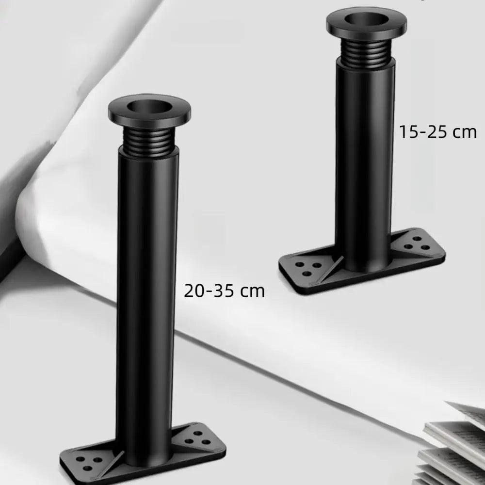 4 PCS Adjustable Height Bed Frame Center Support Legs Height from 5.9" to 9.84" with Wider Base Metal Feet Replacement
