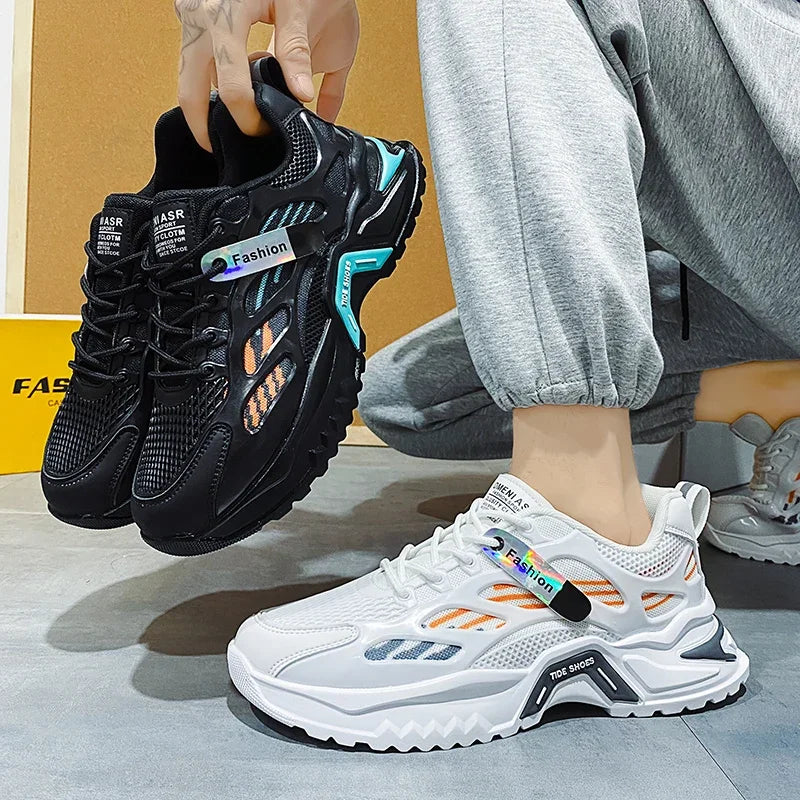 Men's Shoes Summer Low-top Leisure Comfortable Breathable Light Outdoor Jogging Walking Tennis Shoes Tenis Masculino