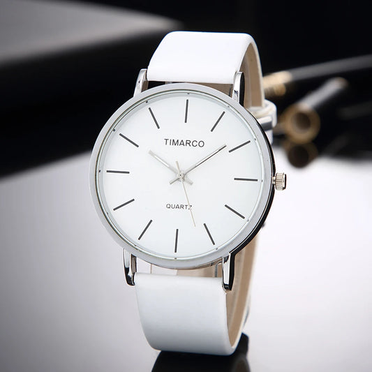 Men's Watches Fashion Metal Round Dial Analog Quartz Watch for Men Women Leather Band Wristwatch Casual Trend Simple Male Clock