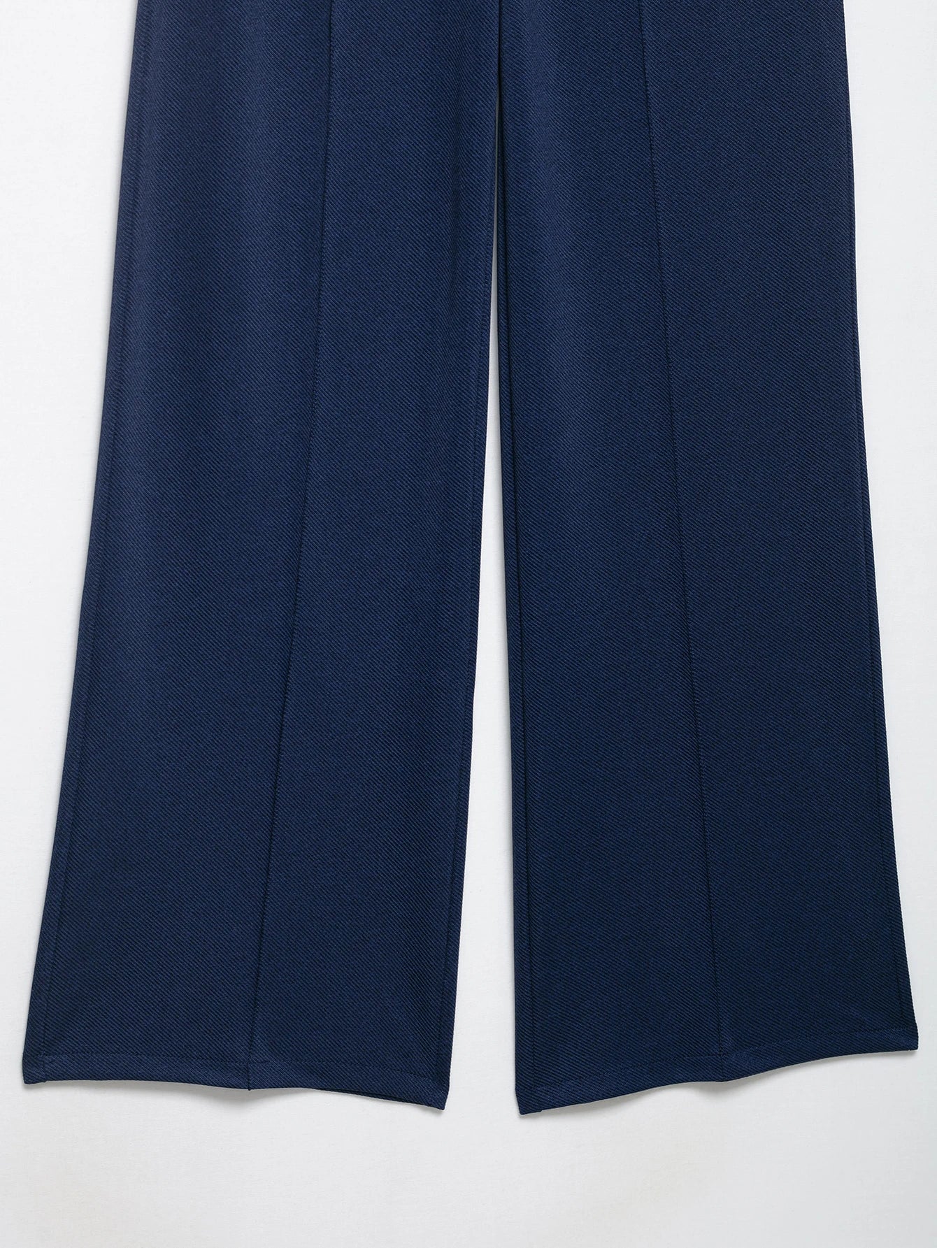 Women's clothing autumn new product elegant simple and versatile fashion wide-leg ribbed belt twill casual trousers