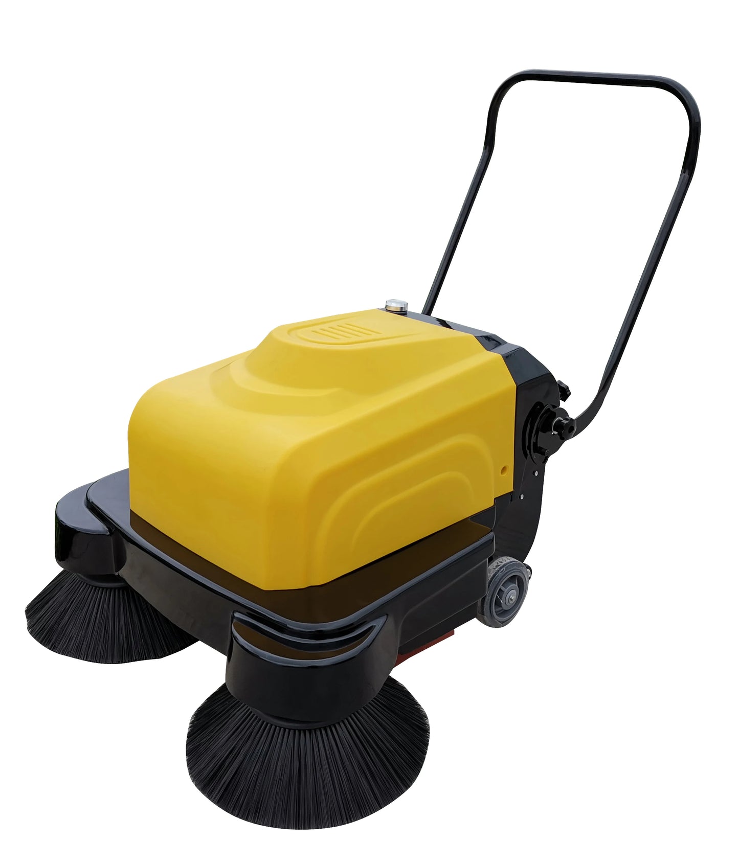 Electric Power Hand Push Road Sweeper Walking Behind Yard Sweeper