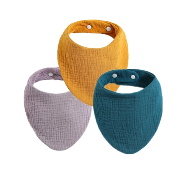 3PCS/5PCS Muslin Bibs Baby Face Towel Wash Cloth Drooling Bibs Toddlers Neck Scarf Baby Stuff Dropshipping