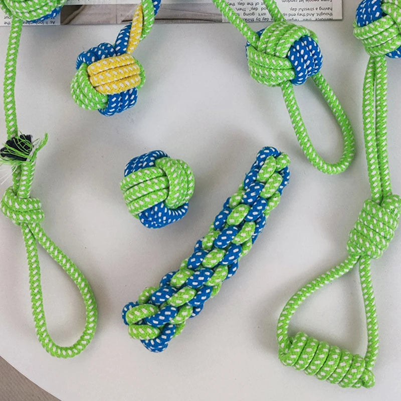 Pet Interactive Cotton Rope Mini Dog Toys Teeth Grinding Cleaning Chewing Puppy Toys Dog Training Toys Pet Supplies
