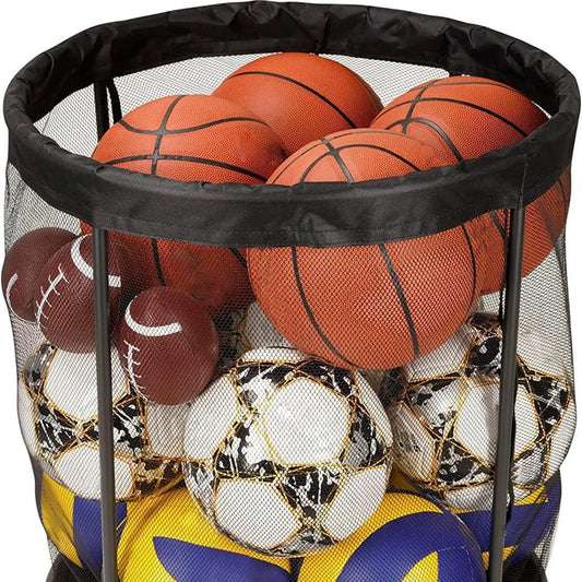 Outdoor Ball Storage Sports Ball Storage Portable Organizer Box  Large Capacity Basket Net for Outside Garage Sports Pool