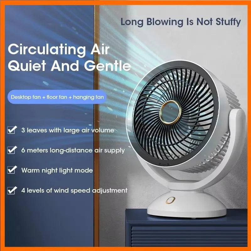 Multifunctional Electric Fan Circulator Wireless Portable Home Quiet Ventilator Desktop Wall Ceiling Fan Air Cooler