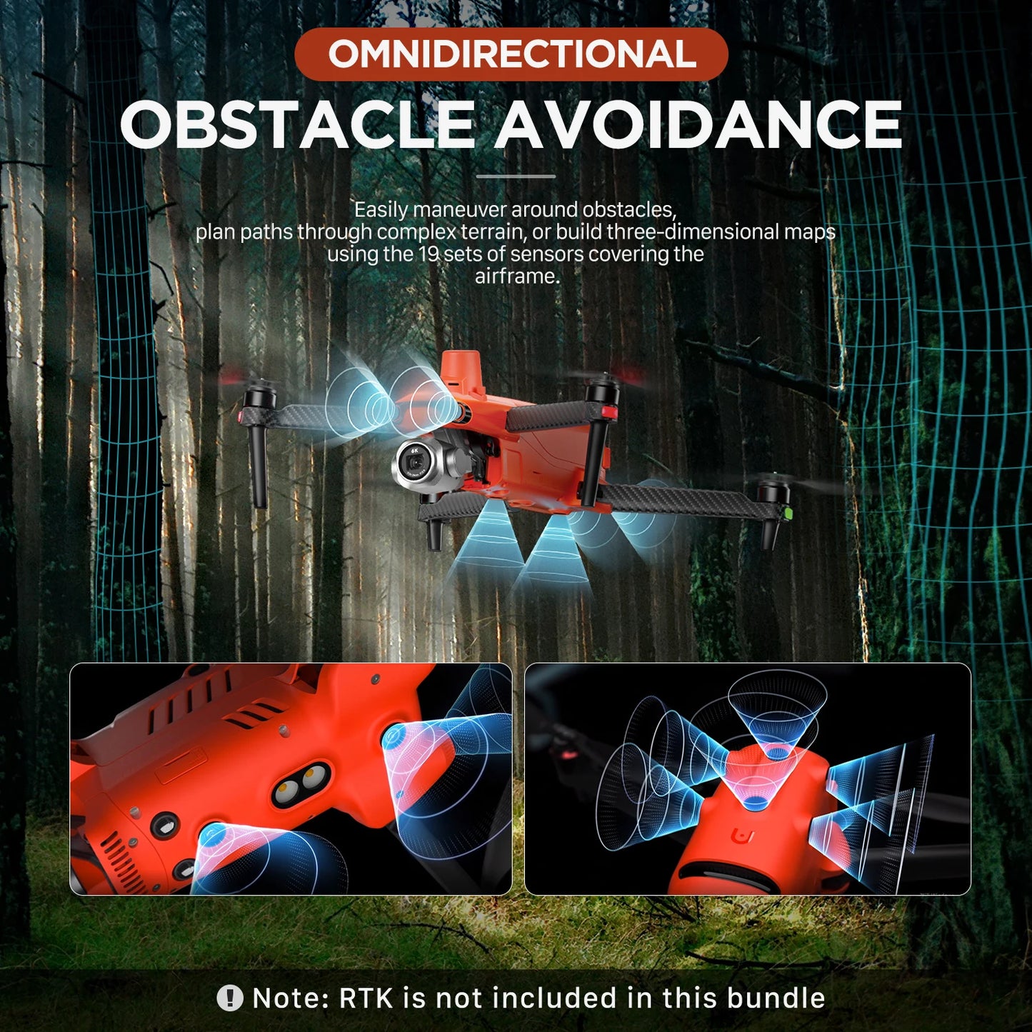 Autel Robotics EVO II Pro Enterprise V3 6K Camera Drone with Spotlight, Strobe, Speaker 42 Min Endurance Professional Drones