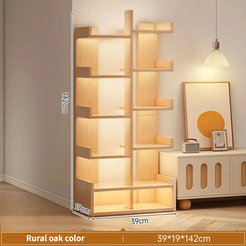 Multi Layer Bookshelf Floor Standing Minimalist Storage Rack Doll Display Rack Household Wall Mounted Partitioned Storage Rack