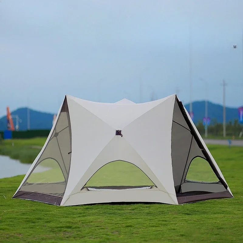 Seaside Beach Park Quick Open Tent Outdoor Portable Folding Camping Tent Equipment Full Set of Sunshade and Rainproof
