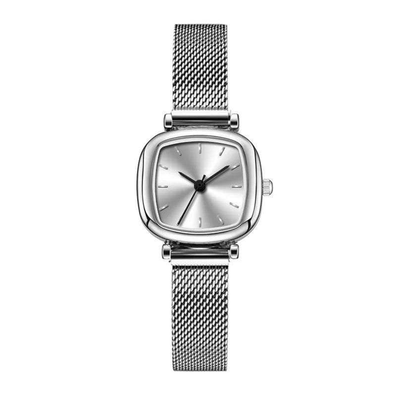 Women's Watches are Fashionable, Simple, Compact, Exquisite and Elegant Mesh Strap Small Square Watches, Can Be Customized