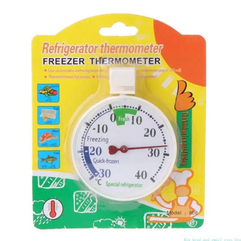 Fridge Thermometer for Traditional Refrigerators Mini Fridges Freezers -30°~40°C Large Dial with Red