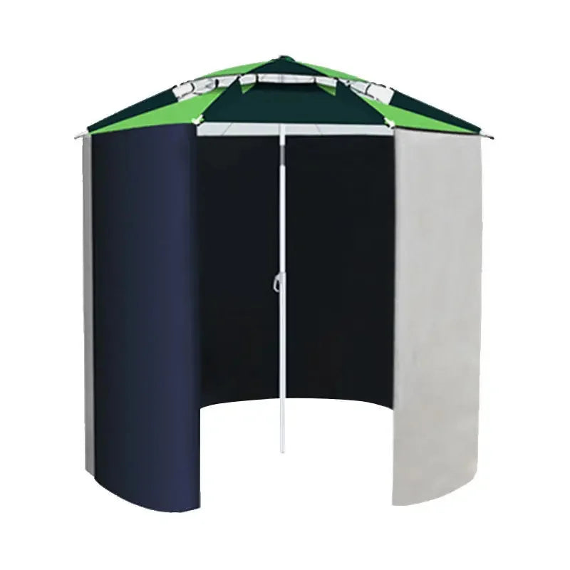 Outdoor Sunshade Tent Umbrella Sun Protection Waterproof Portable Vented Fishing Umbrella With Assemblable Fence Cloth Shelter