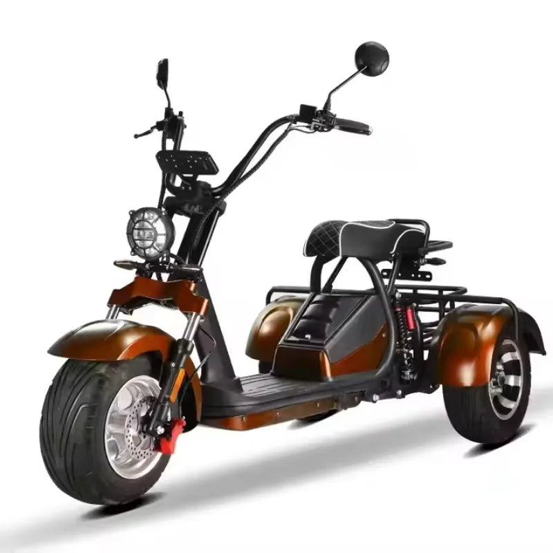 Clark is hot selling Unisex 3-Wheel Electric Tricycle Citycoco EEC Approved Electric Dirt Bike Scooter and Motorcycle 2000w Powe