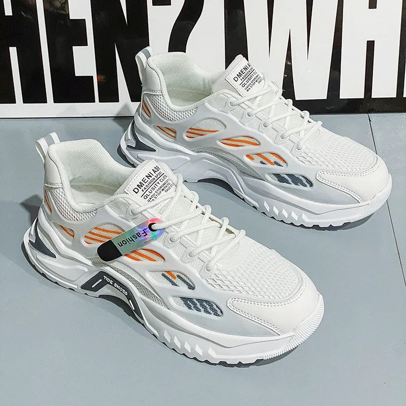 Men's Shoes Summer Low-top Leisure Comfortable Breathable Light Outdoor Jogging Walking Tennis Shoes Tenis Masculino