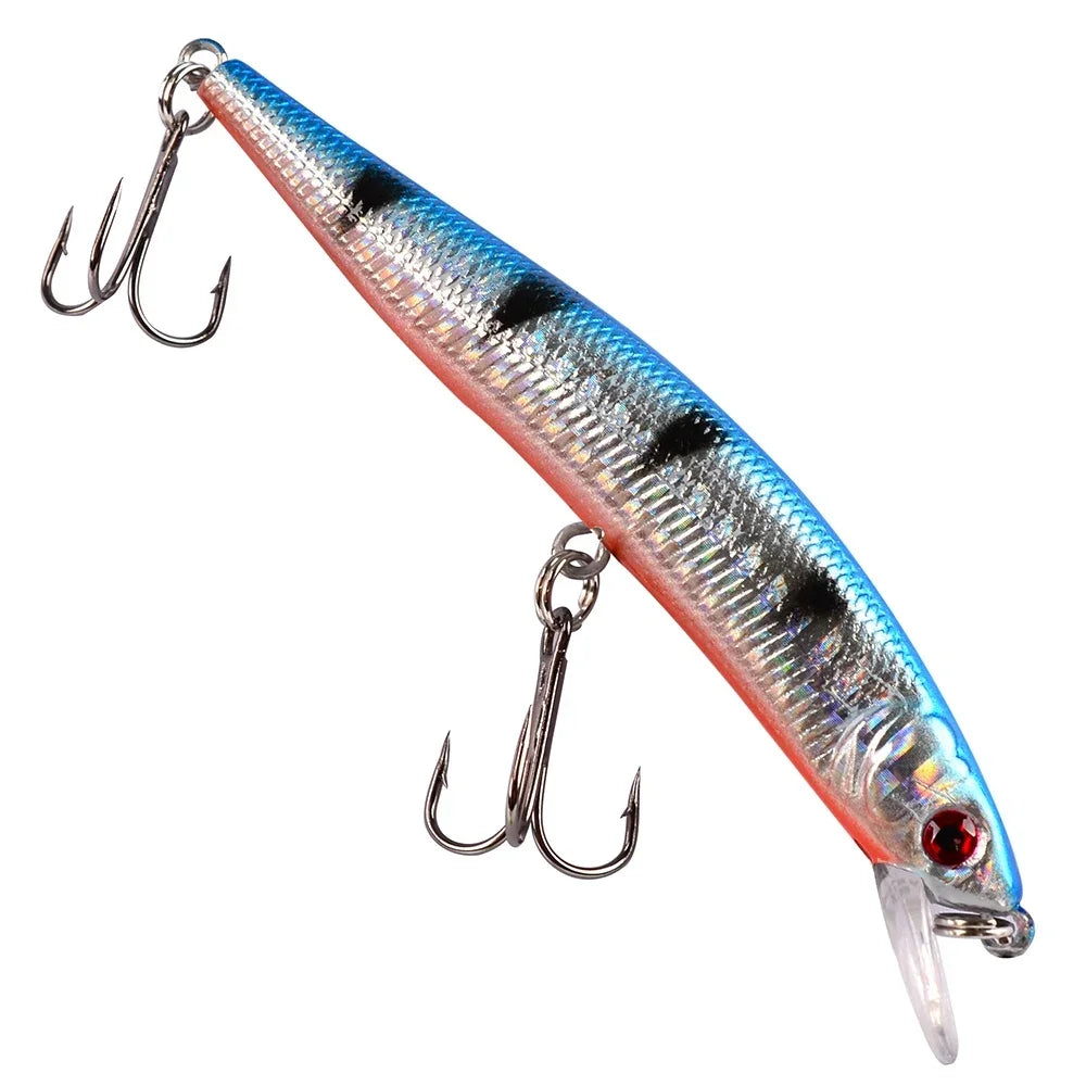 Floating Minnow Fishing Lure 10cm 9.5g 3D Eyes Crankbait Wobblers Artificial Plastic Hard Bait Bass Pike Jerkbait Fishing Tackle