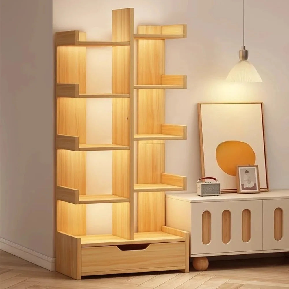 Multi-Level Bookshelf Floor Standing Storage Racks Office Display High Load-bearing Non Occupying Easy To Clean Storage Rack