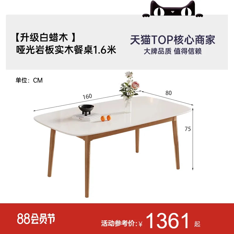 Nordic Restaurant Dining Table Kitchen Conference Luxury Living Room Dining Table Study Ornament Mesa Plegable Home Furniture