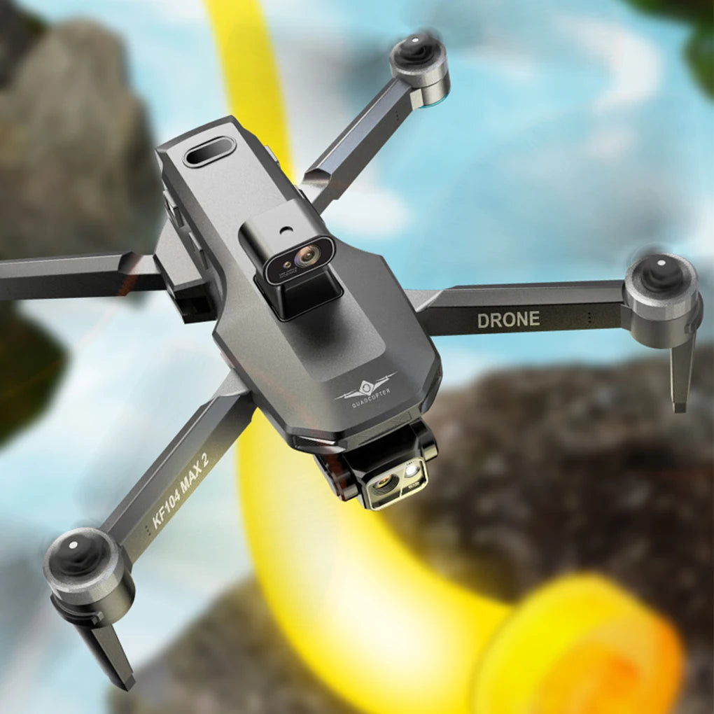 KF104MAX-2 KF104 RC Drone Intelligent Touch Screen FPV Brushless Control 3-axis Gimbal GPS Positioning Aerial Photography Drone