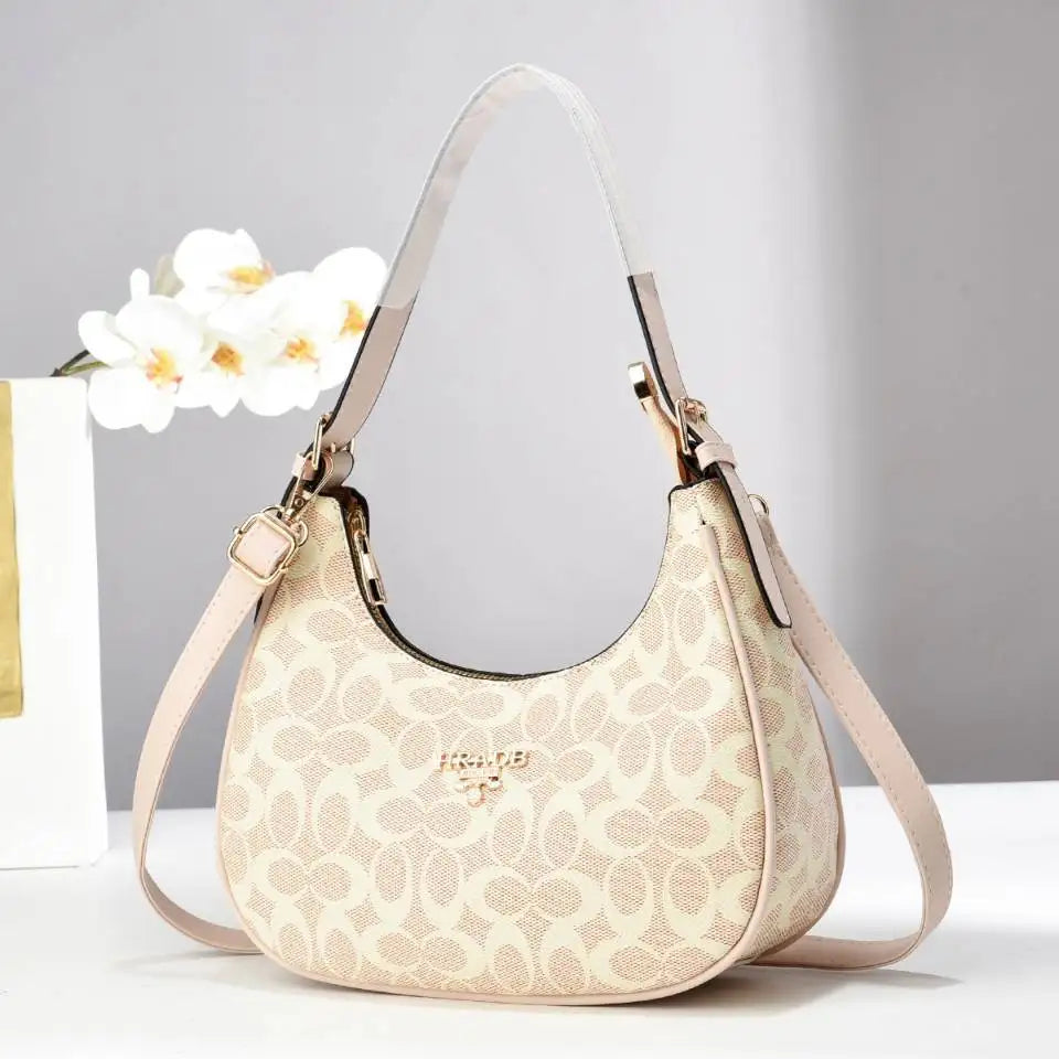 Women's Bag 2024 Season Fashion Trend Bag Large Capacity Design Solid Color Versatile Contrasting Color One Shoulder Messenger