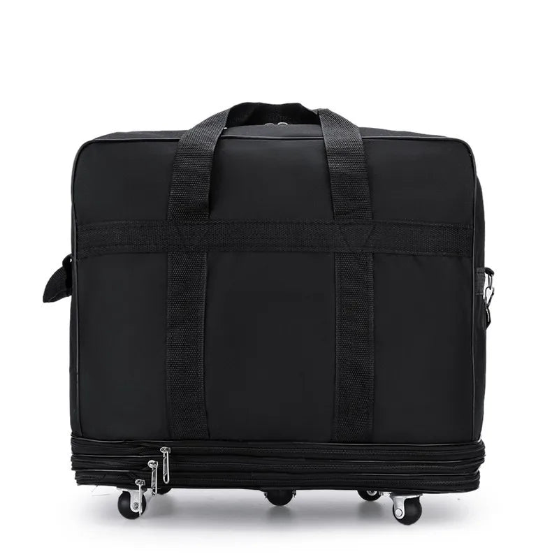 New Luggage Bag With Wheels Foldable Luggage Airline Checked Bags Oxford Large Capacity Moving Storage Bag Rolling Packing Cubes
