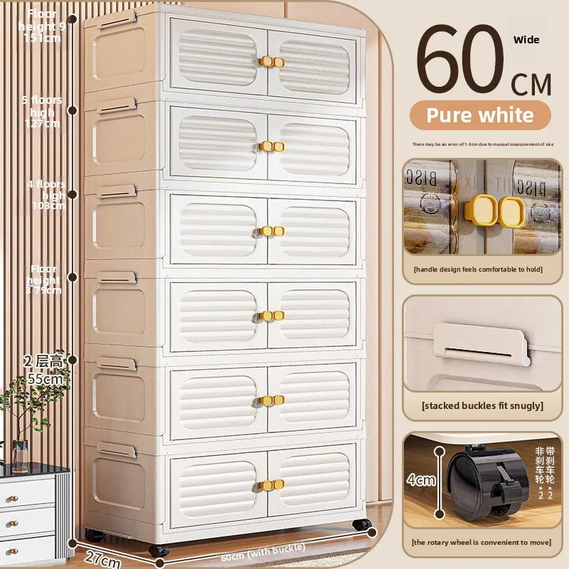 Household living room, toy cabinet, storage rack, storage cabinet, folding storage box, snack cabinet, finishing box.