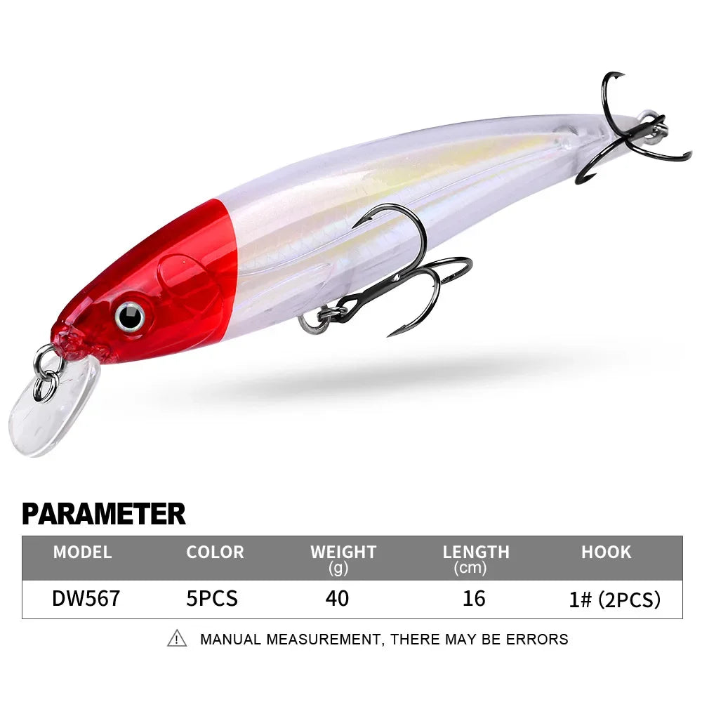 Fish Bait Floating in Water, Biomimetic Artificial Plastic Hard Bait, Specialized Lure for Sea Fishing for Giant Objects