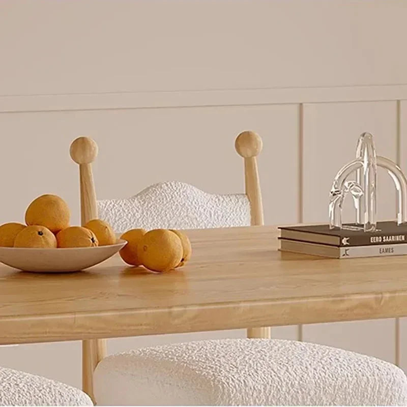 Wooden Nordic Dining Table Modern Minimalist Simple Luxury Dining Table Oval Style Mesas De Comedor Garden Furniture Sets