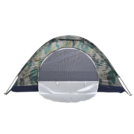 Outdoor Single Person Tent Oxford Cloth Waterproof Windproof Tent with Fiberglass Rod for Camping Fishing Climbing Camouflage