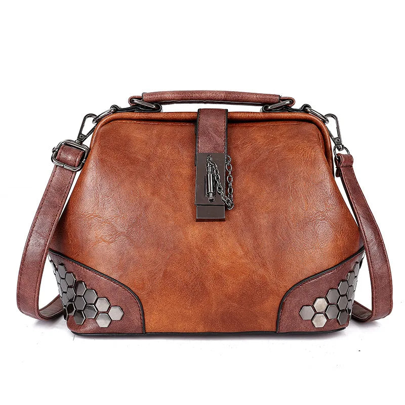 Women's Shoulder Bag Women's Handbag Fashion Purse Vintage Leather Bag Large Capacity Handbag Inclined Shoulder Bag Mom's Bag