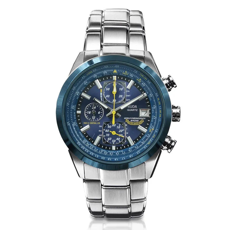 watches for men Quartz Watch Miyota Movement from Japan Multifunctional Series Six Needle Watch with 43mm Dial and Steel Strap
