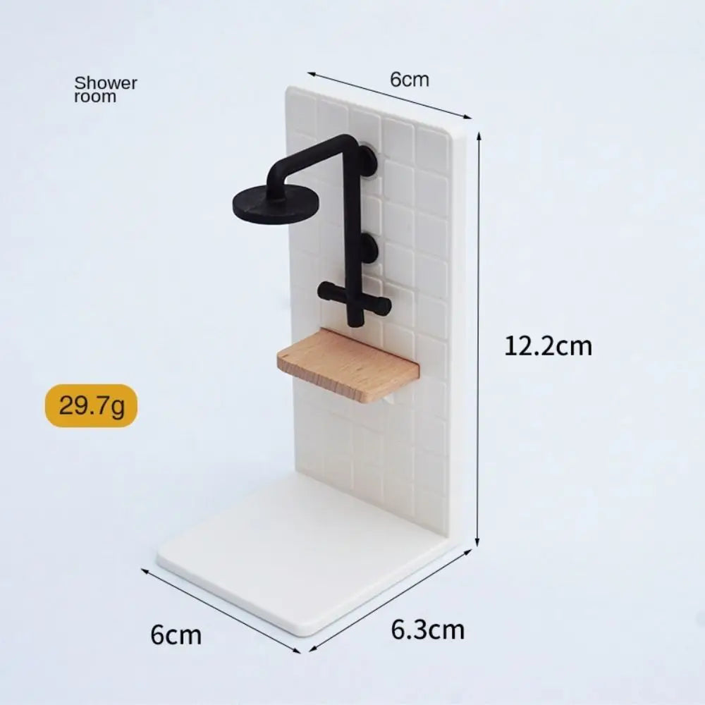 1:12 Dollhouse Simulation Bathroom Toy Simulation White Wash Basin Dollhouse Miniature Bathroom Set Miniature Dollhouse