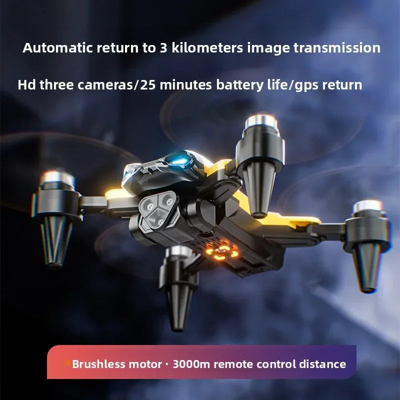M5 triple-camera drone is a high-definition aerial photography remote control aircraft with optical flow positioning quadcopter