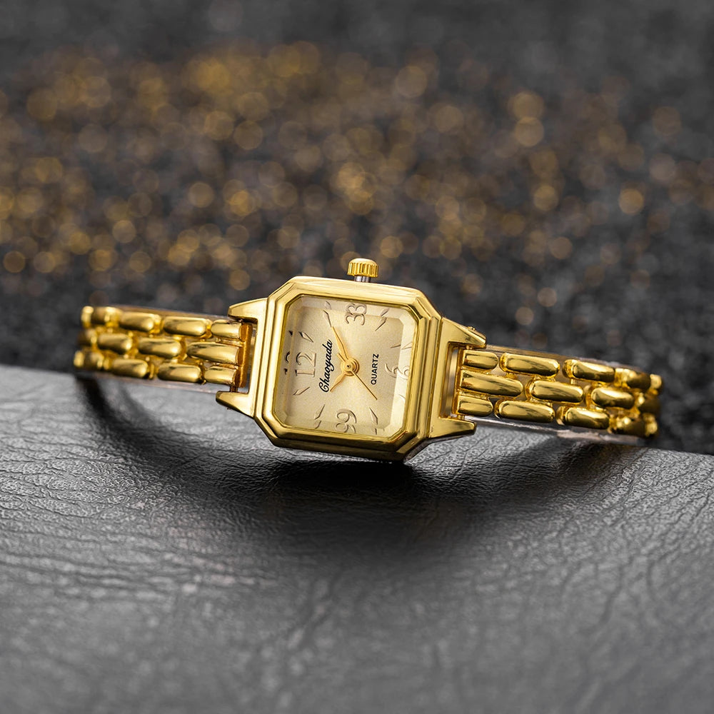 New Fashion Women Watches Set Luxury Gold Women's Quartz Bracelet Wristwatch Elegant Ladies Watch Female Clock Gift Reloj Mujer